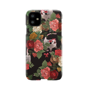 Opossum Floral Pattern Phone Case