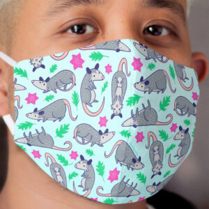 Opossum Pattern Cloth Face Mask