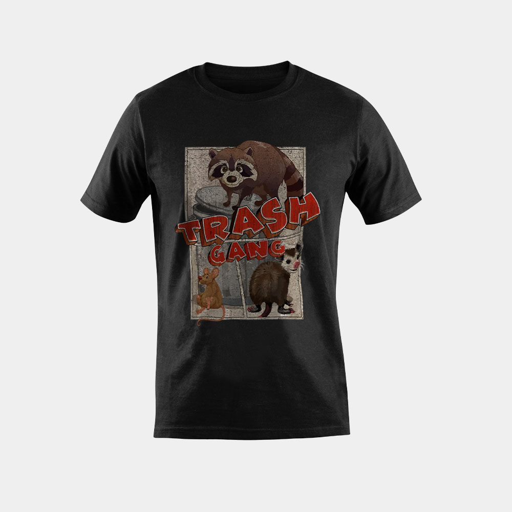 Opossum Raccoon Rat - Team Trash Gang Vintage Comics Books T-Shirt