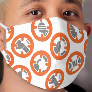 Orange Droid Cloth Face Mask