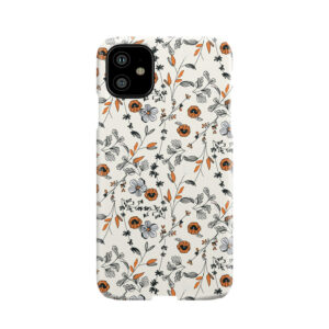 Orange Flower Pattern Phone Case