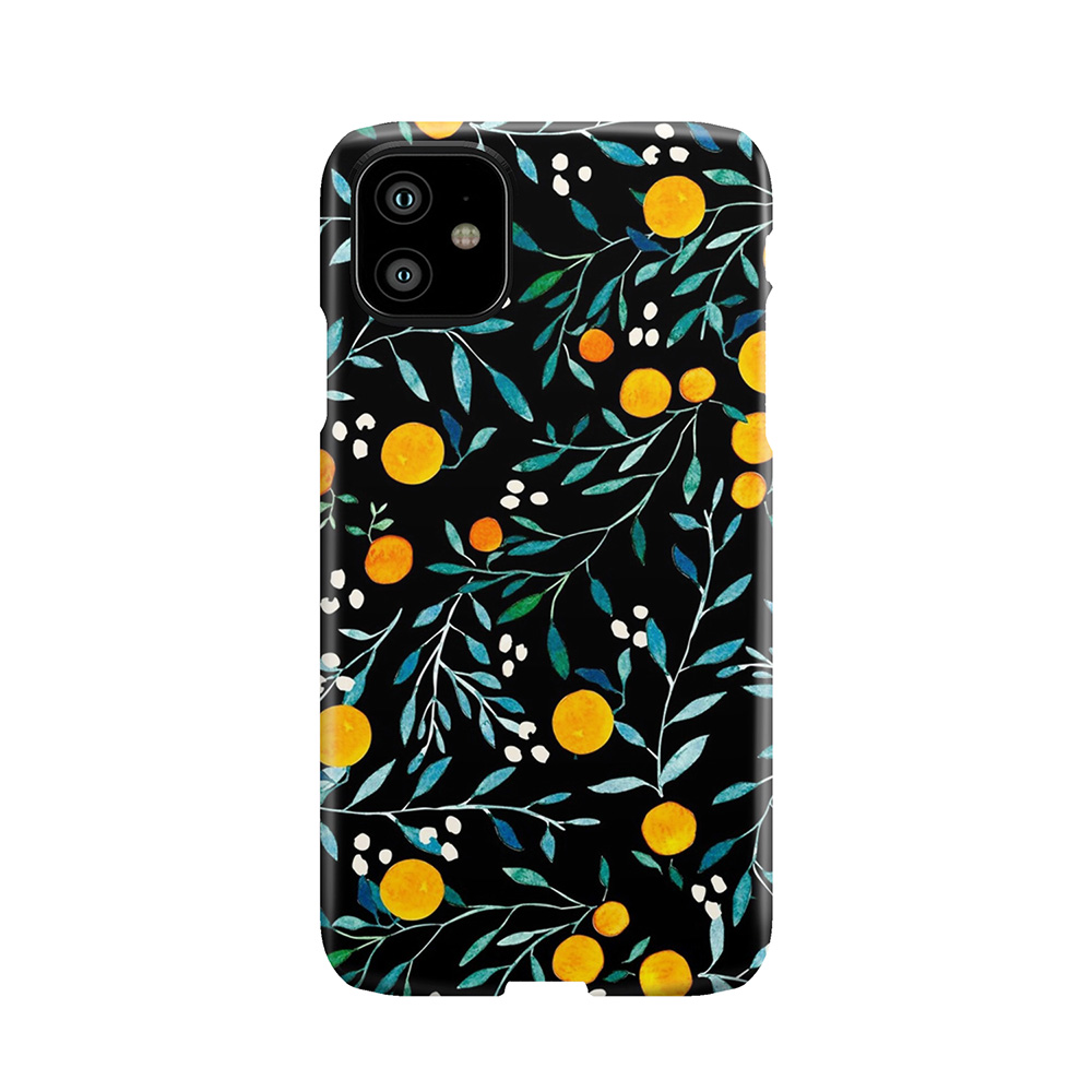Oranges On Black Phone Case