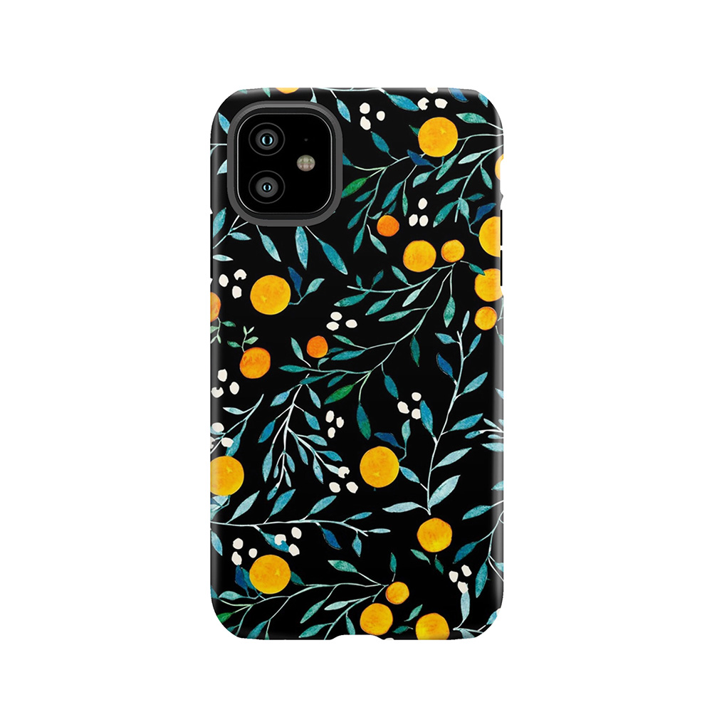 Oranges On Black Tough Phone Case
