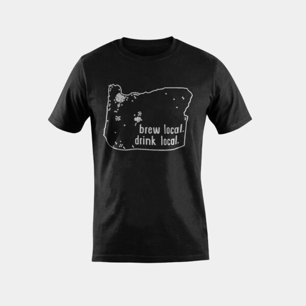 Oregon State Brewery Map - Craft Beer Graphic T-Shirt
