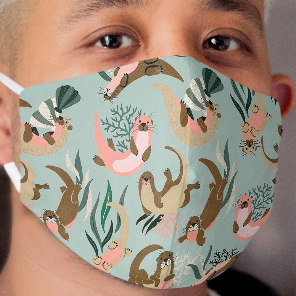 Otter Collection - Mint Palette Cloth Face Mask