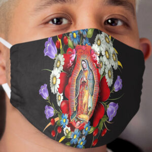 Our Lady of Guadalupe Mexican Virgin Mary Mexico Flowers Tilma 2003 Cloth Face Mask
