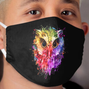 Owl Lovers Gift, Owl Colorful Cloth Face Mask, Cute Owl Cloth Face Mask