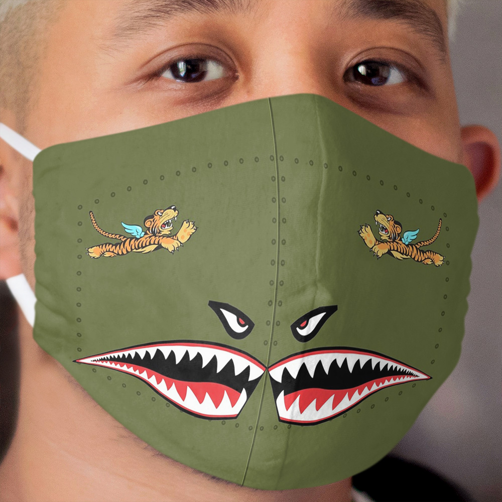 P-40 Tomahawk - Grunge Style Cloth Face Mask