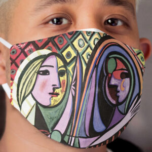 Pablo Picasso Girl before a Mirror 1932 Artwork Reproduction, Tshirts, Prints, Poster, Bags, Men, Women, Kids Cloth Face Mask