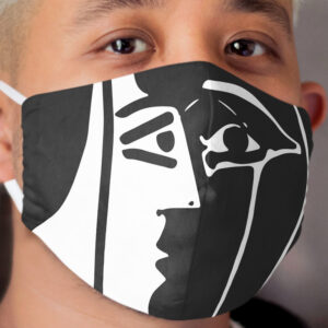 Pablo Picasso Kiss 1979 Artwork Reproduction For T , Framed Prints Cloth Face Mask