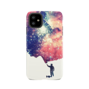 Painting The Universe (Colorful Negative Space Art) Tough Phone Case