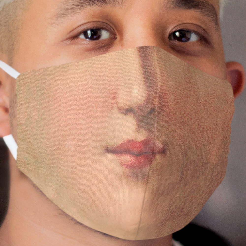 Painting - Woman Face / Mouth 2 Cloth Face Mask