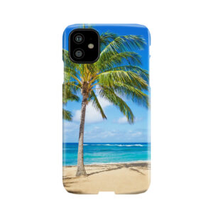 Palm Trees On The Sandy Beach In Hawaii Phone Case
