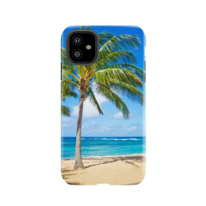 Palm Trees On The Sandy Beach In Hawaii Tough Phone Case
