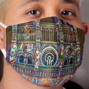 Paris: Notre Dame Light Show Cloth Face Mask