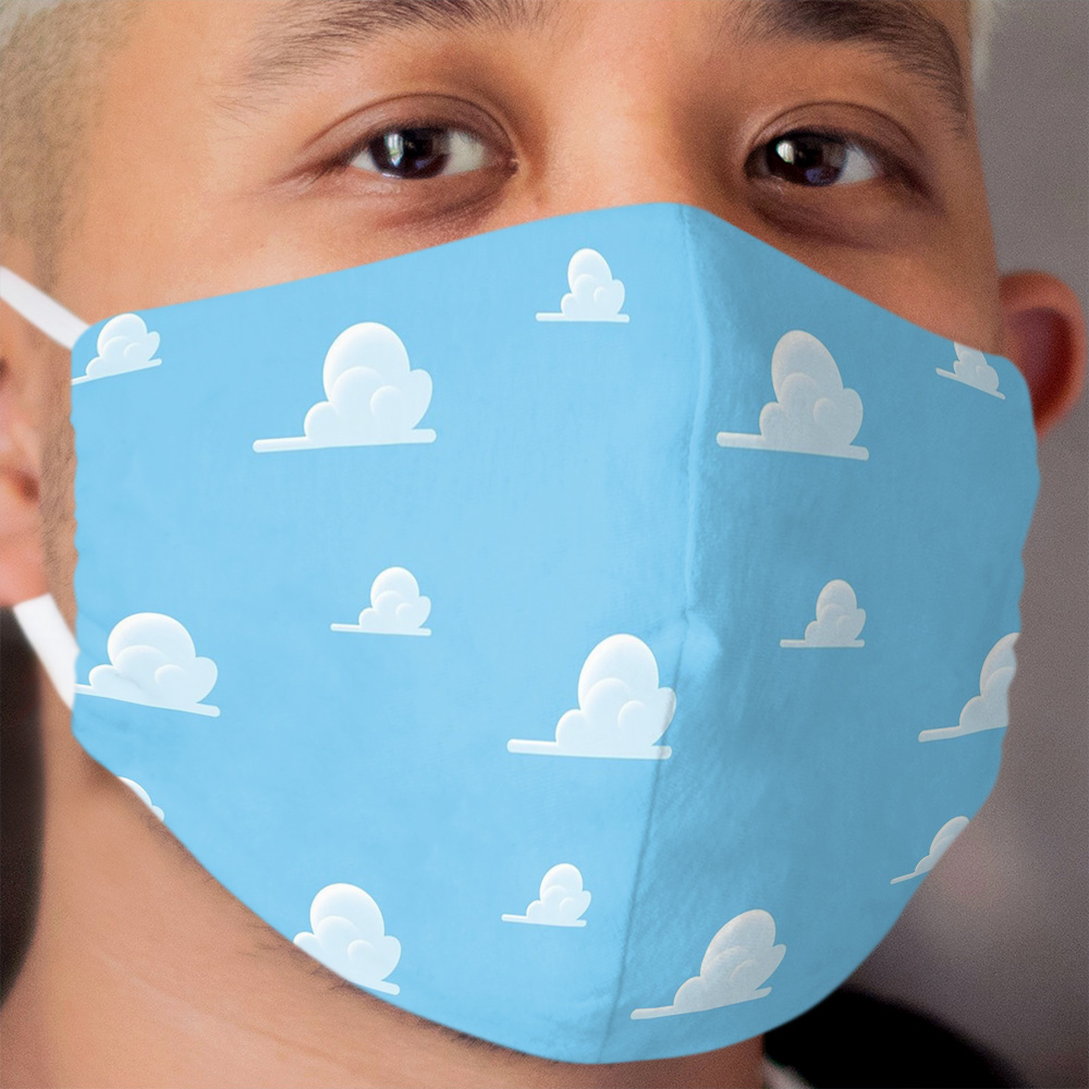 Partly Cloudy Pattern Cloth Face Mask