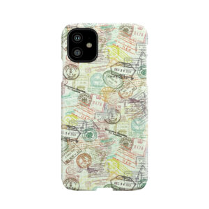 Passport Stamps Pattern Phone Case