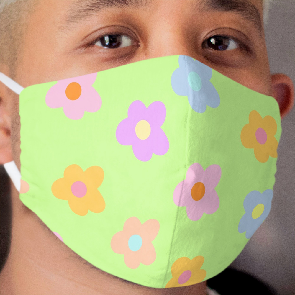 pastel 5-petal flowers Cloth Face Mask