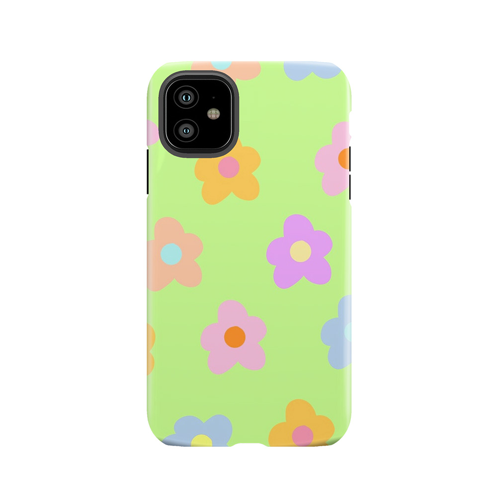 Pastel 5-Petal Flowers Tough Phone Case