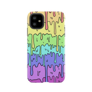 Pastel Kawaii Melting Rainbow Design Tough Phone Case