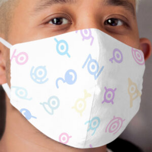 Pastel Unown Cloth Face Mask