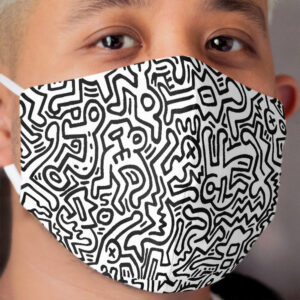 pattern black and white Cloth Face Mask