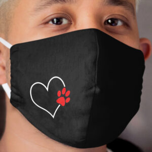 Paw on my heart Cloth Face Mask 2