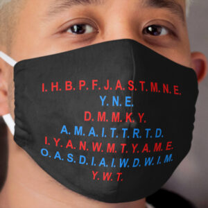 Peace, Freedom, Justice, and Security-Blue/Red Cloth Face Mask