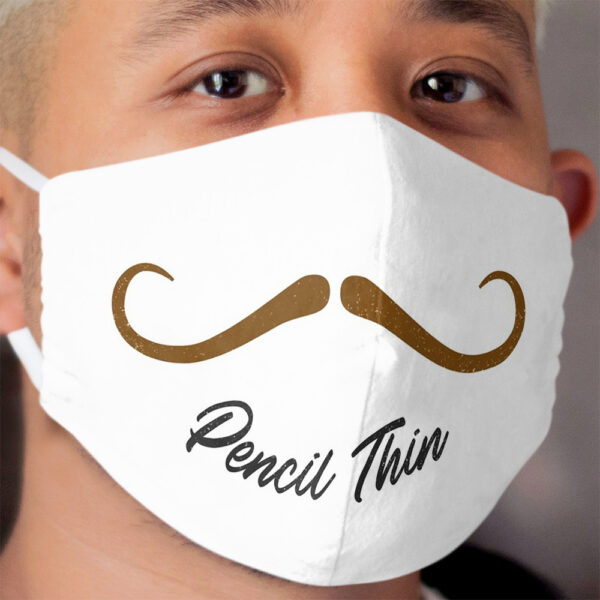 Pencil Thin Mustache Cloth Face Mask
