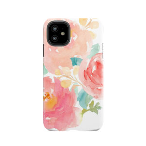 Peonies Watercolor Bouquet Tough Phone Case