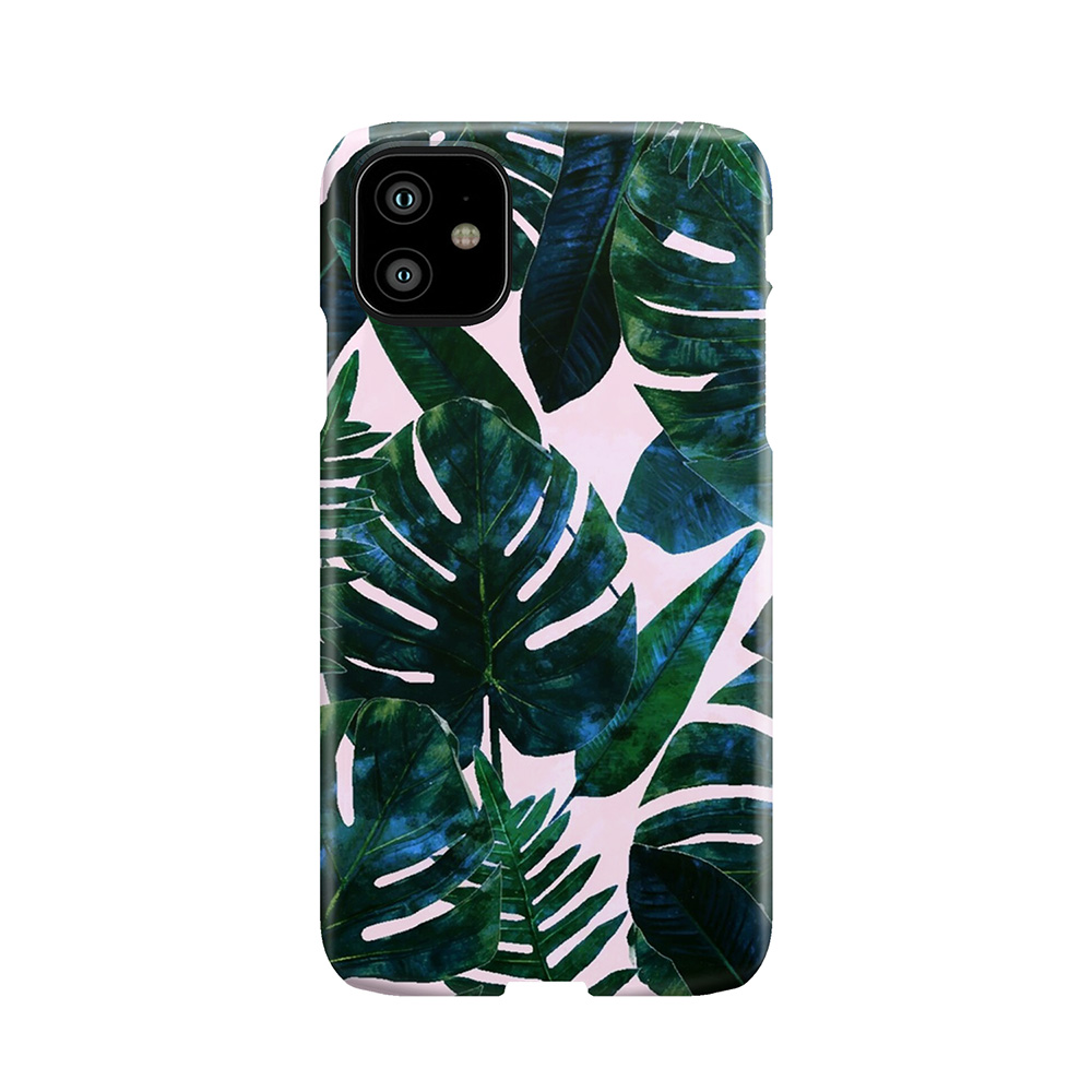 Perceptive Dream, Tropical Botanical Jungle Watercolor Painting, Monstera Palm Nature Bohemian Blush Illustration Phone Case