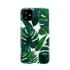 Perceptive Dream, Tropical Jungle Nature Botanical Watercolor Painting, Palm Monstera Bohemian Illustration Phone Case