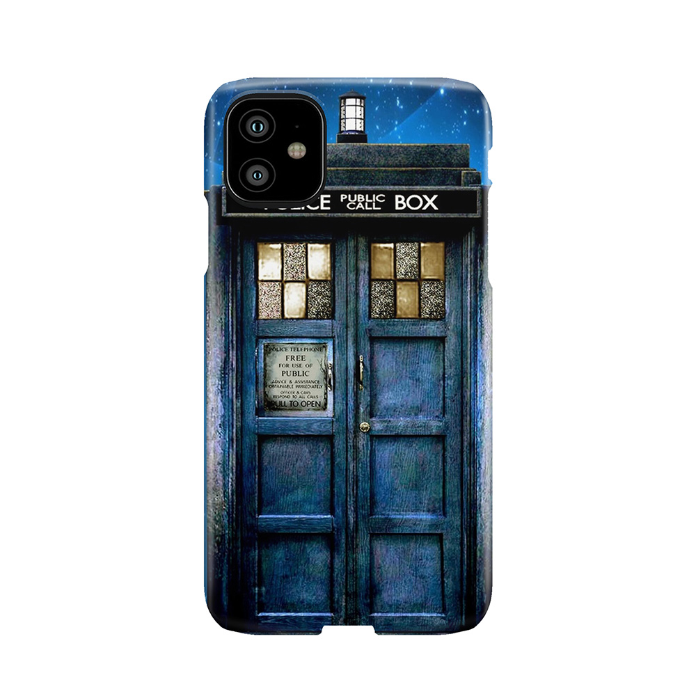 Phone Booth With Yellow Stained Glass Windows Phone Case