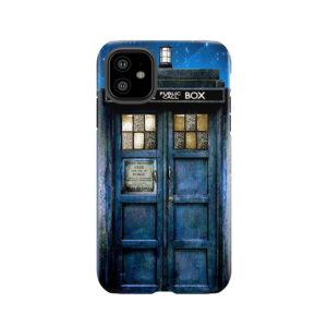 Phone Booth With Yellow Stained Glass Windows Tough Phone Case