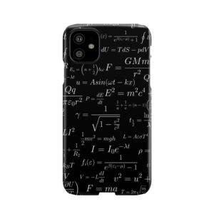 Physics - White On Black Phone Case