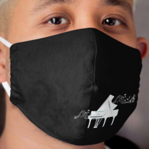 Piano with music notes. Pianist. Music Lover Cloth Face Mask