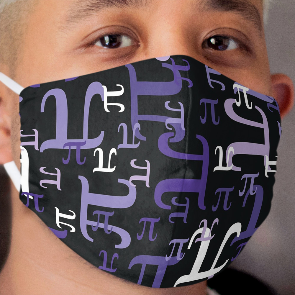 Pieces of Pi (Purple) Cloth Face Mask