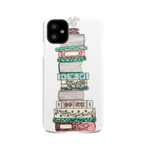 Pink And Blue Floral Bookstack Phone Case