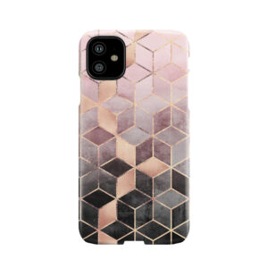 Pink And Grey Gradient Cubes Phone Case