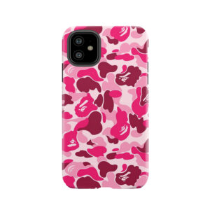 Pink Bape Camo Tough Phone Case