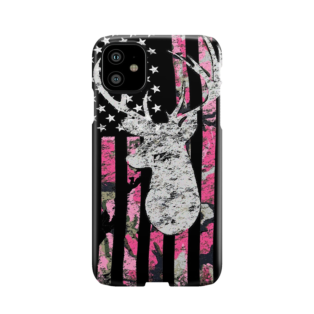 Pink Camouflage Flag Deer Hunting Phone Case