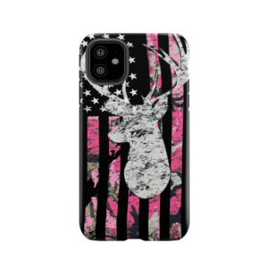Pink Camouflage Flag Deer Hunting Tough Phone Case