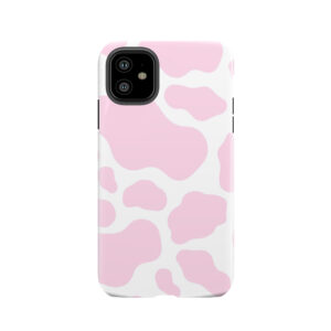 Pink Cow Print Tough Phone Case