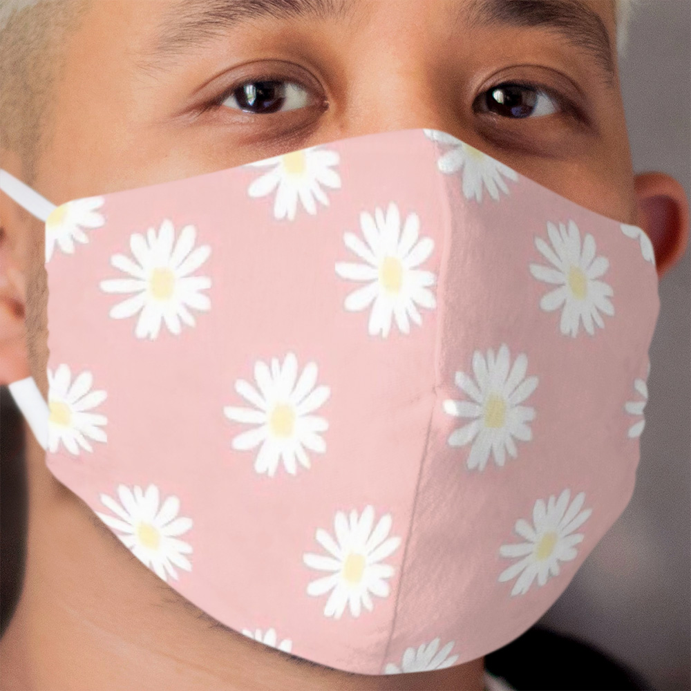 Pink daisies Cloth Face Mask