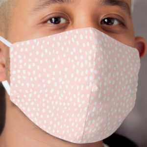 Pink Dalmatian Print Cloth Face Mask
