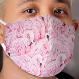 Pink Flamingo Art Cloth Face Mask