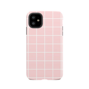 Pink Grid Tough Phone Case
