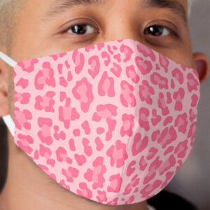 Pink Leopard Animal Print Cloth Face Mask