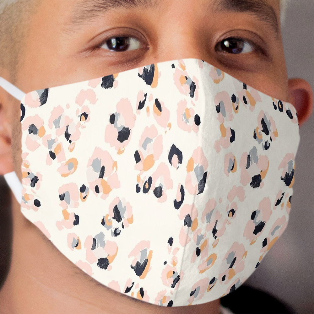 Pink Leopard Cloth Face Mask