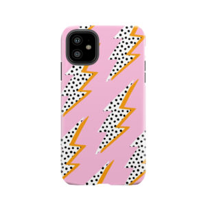 Pink Lightning Bolt Tough Phone Case
